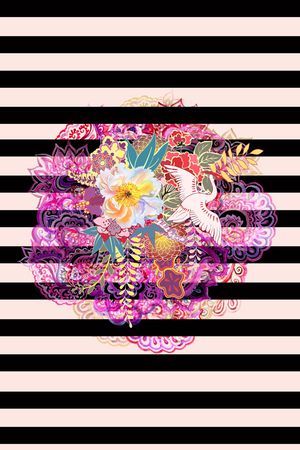 花卉印花华亿平台图片