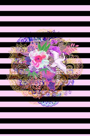 花卉印花华亿平台图片