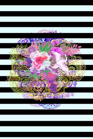 花卉印花华亿平台图片