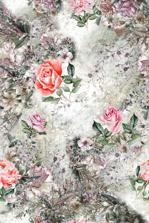 玫瑰花印花华亿平台图片