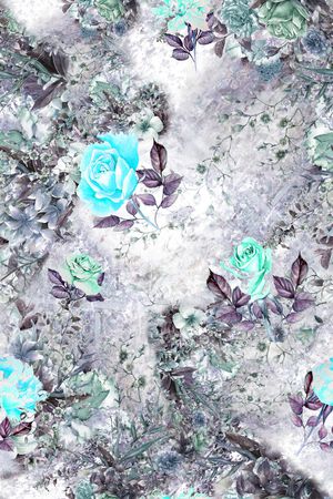 玫瑰花印花华亿平台图片