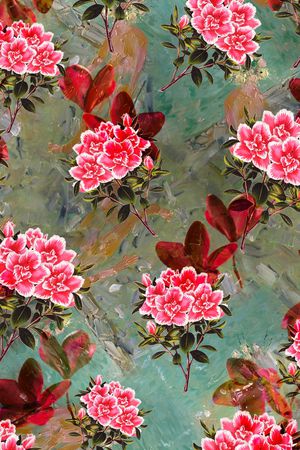 牵牛花印花华亿平台图片