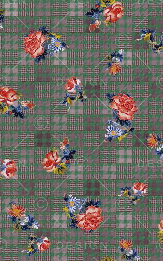 仿刺绣印花华亿平台图片