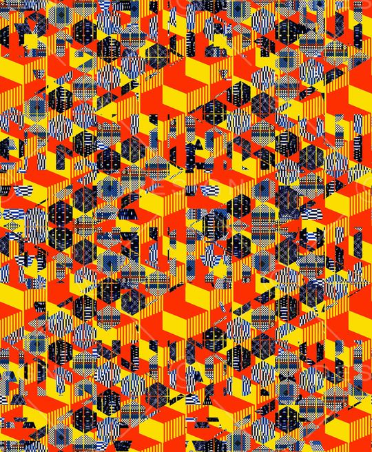 方格印花华亿平台图片