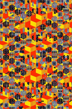 方格印花华亿平台图片