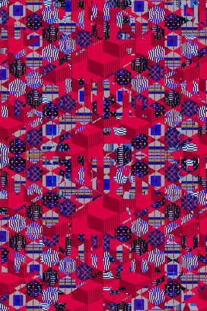 方格印花华亿平台图片