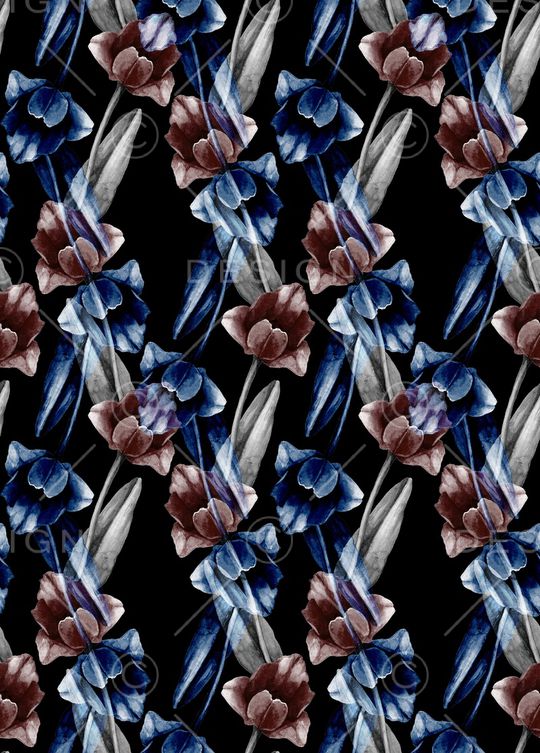 黑白花印花华亿平台图片