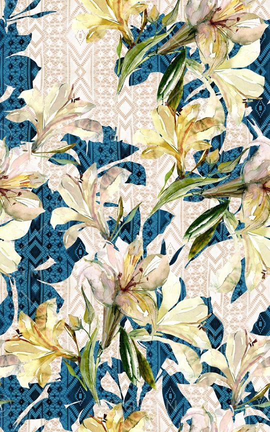 花卉印花华亿平台图片