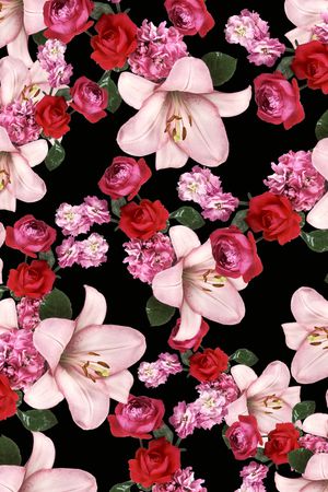 鲜花印花华亿平台图片