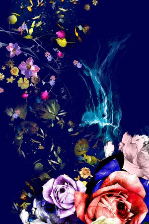 水彩印花华亿平台图片