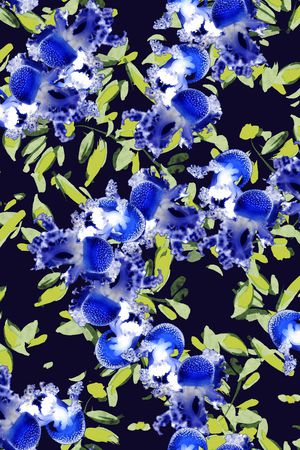 海洋生物印花华亿平台图片