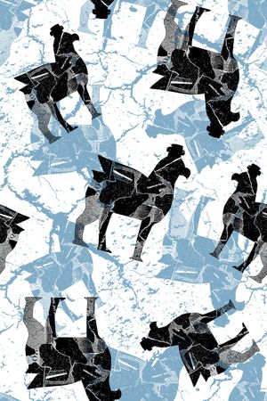 复古战马印花华亿平台图片