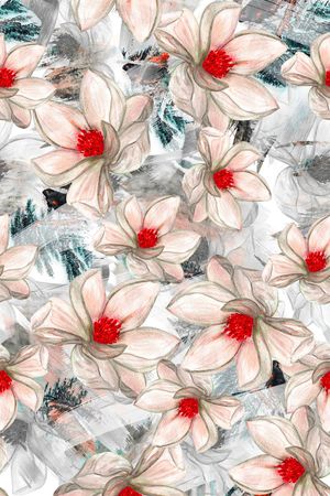 花卉印花华亿平台图片