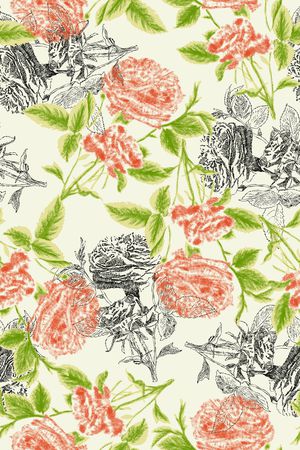 玫瑰花印花华亿平台图片