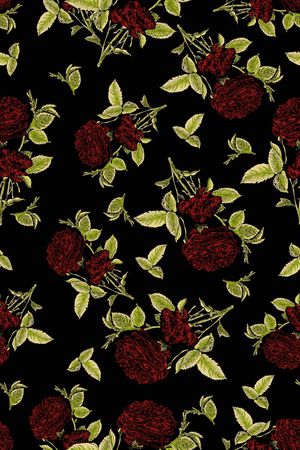 玫瑰花印花华亿平台图片