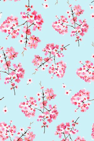 水彩桃花印花华亿平台图片