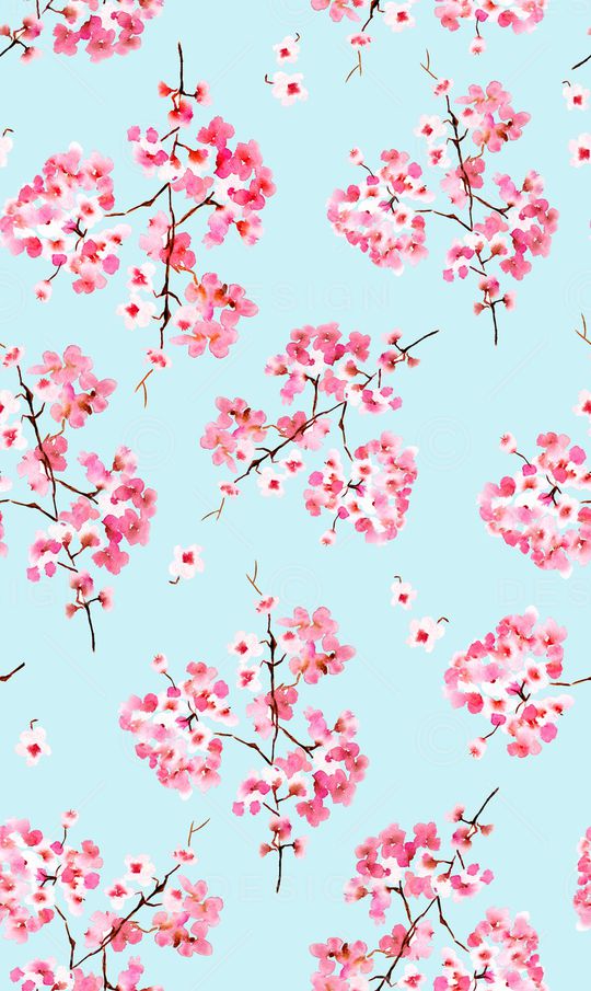 水彩桃花印花华亿平台图片