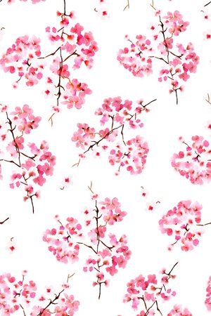 水彩桃花印花华亿平台图片