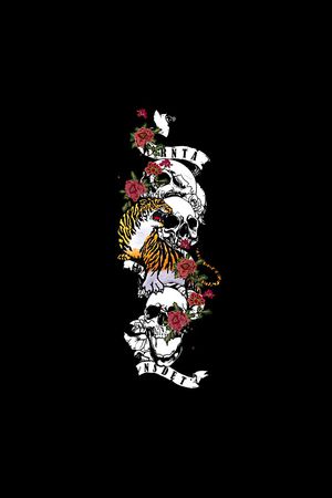 骷髅头印花华亿平台图片