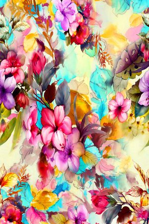 鲜花印花华亿平台图片