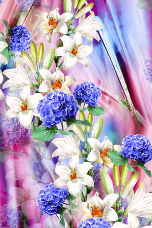 鲜花印花华亿平台图片