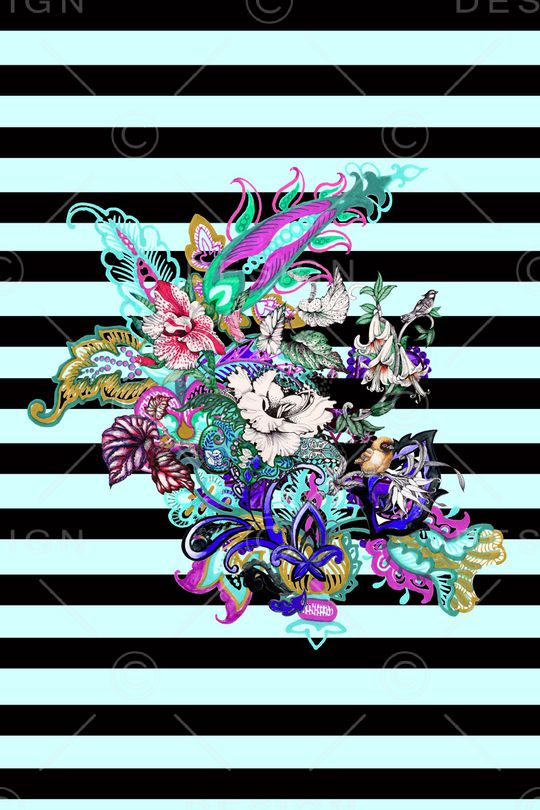 花卉印花华亿平台图片