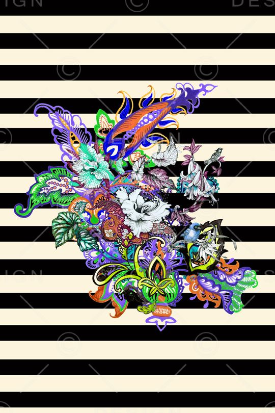 花卉印花华亿平台图片