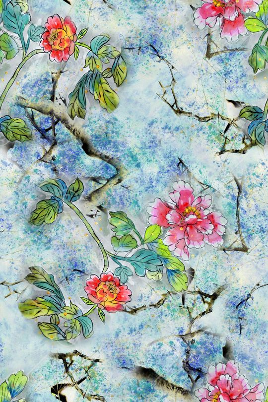 中国风印花华亿平台图片