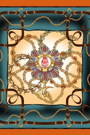 爱马仕丝巾图案印花华亿平台图片