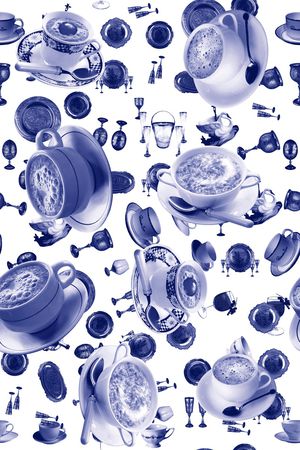 青花瓷印花华亿平台图片