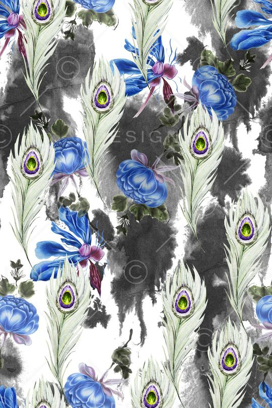 羽毛印花华亿平台图片