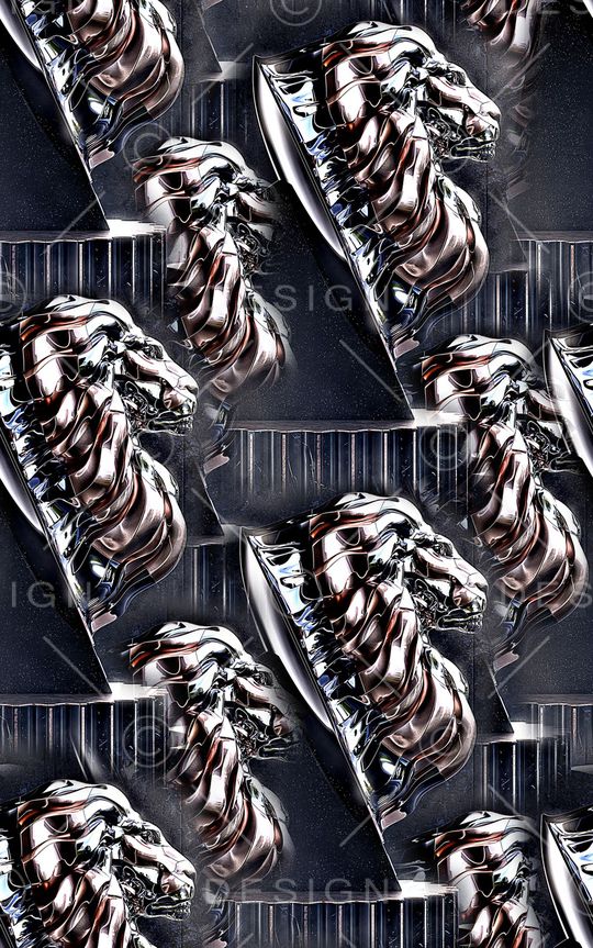 抽象手绘几何字母数码印花印花华亿平台图片