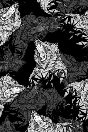 抽象手绘几何动物纹理数码印花印花华亿平台图片