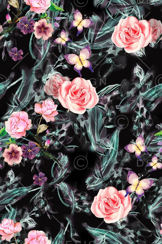 花卉印花华亿平台图片