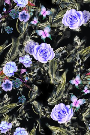 花卉印花华亿平台图片