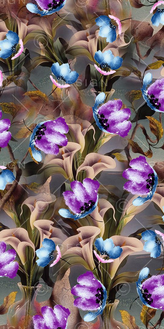 花卉印花华亿平台图片