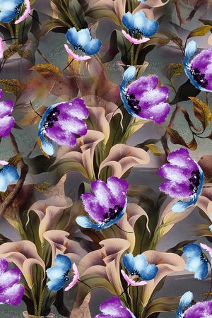 花卉印花华亿平台图片