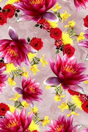 花卉印花华亿平台图片