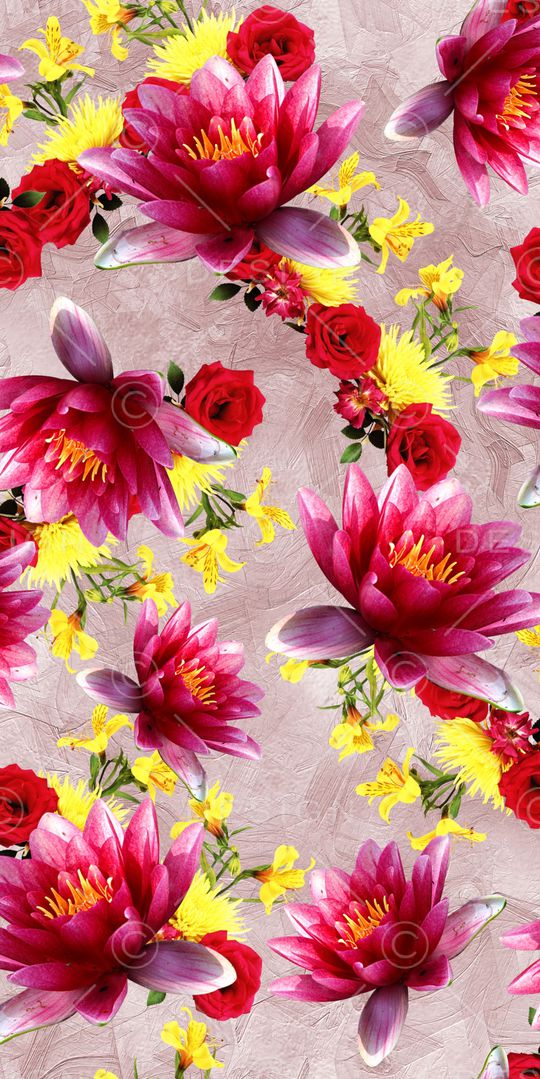 花卉印花华亿平台图片