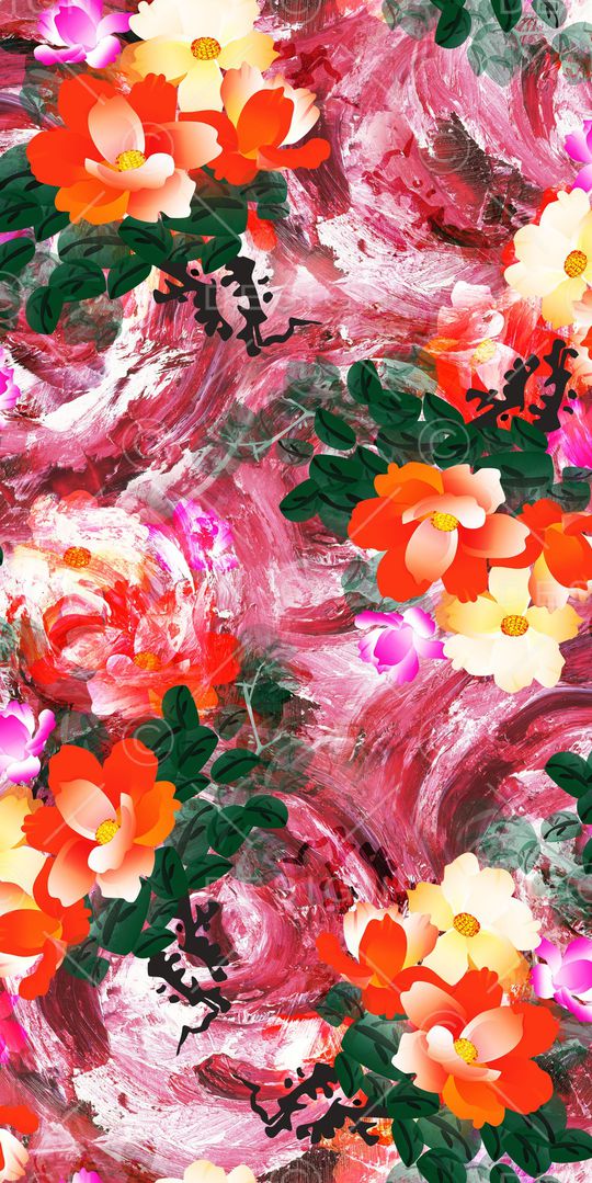 花卉印花华亿平台图片