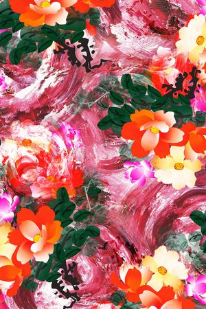 花卉印花华亿平台图片