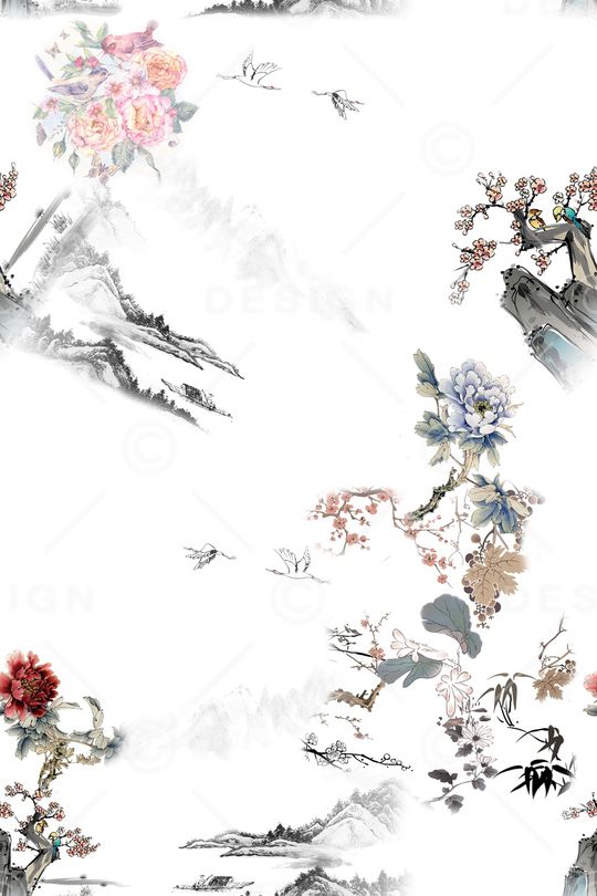 中国风印花华亿平台图片