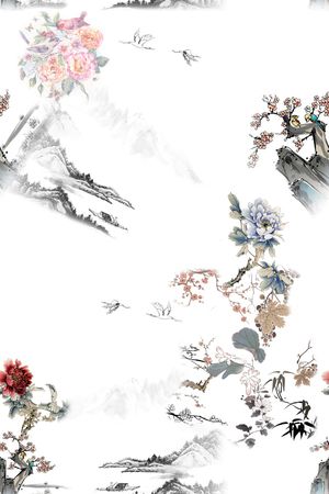 中国风印花华亿平台图片