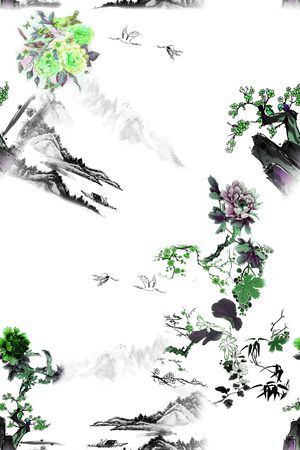 中国风印花华亿平台图片