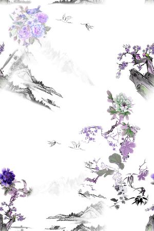 中国风印花华亿平台图片