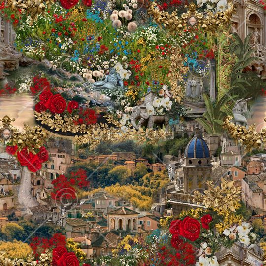 花卉印花华亿平台图片