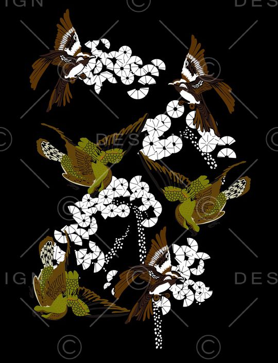 鸟印花华亿平台图片