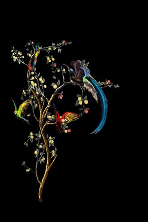 鸟印花华亿平台图片