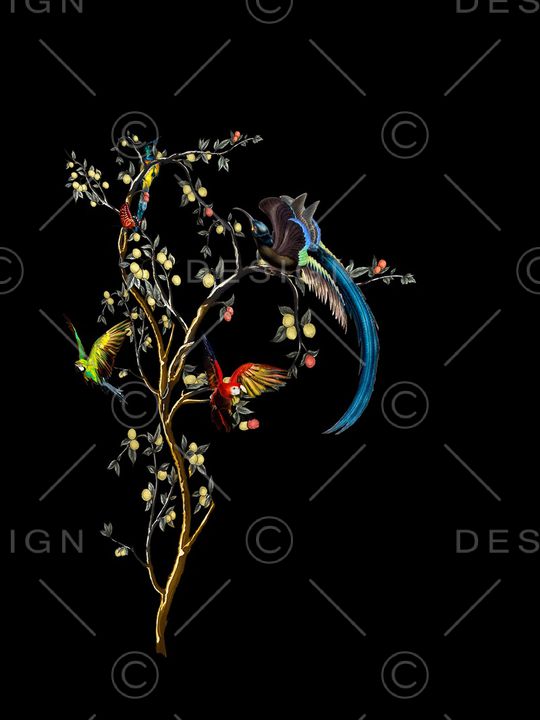 鸟印花华亿平台图片