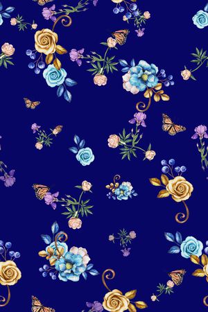 碎花印花华亿平台图片